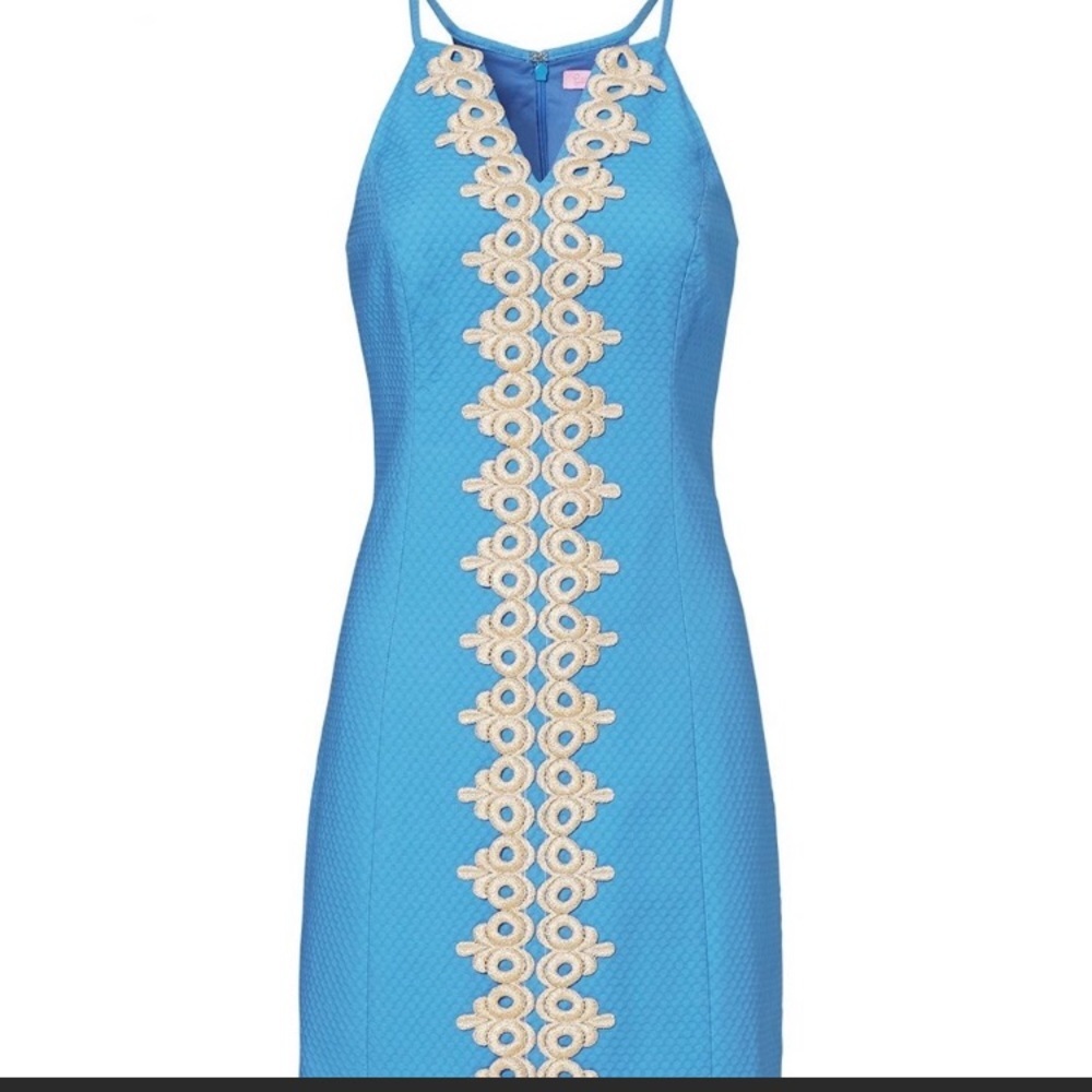 Lilly Pulitzer blue embroidered dress woman’s size 10​